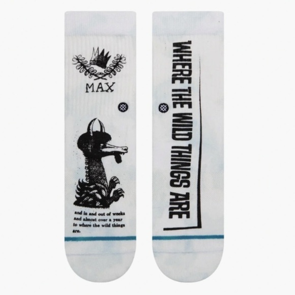 Stance Where The Wild Things Are Crew Socks Kids Large 3-5.5, NWT - Picture 3 of 8